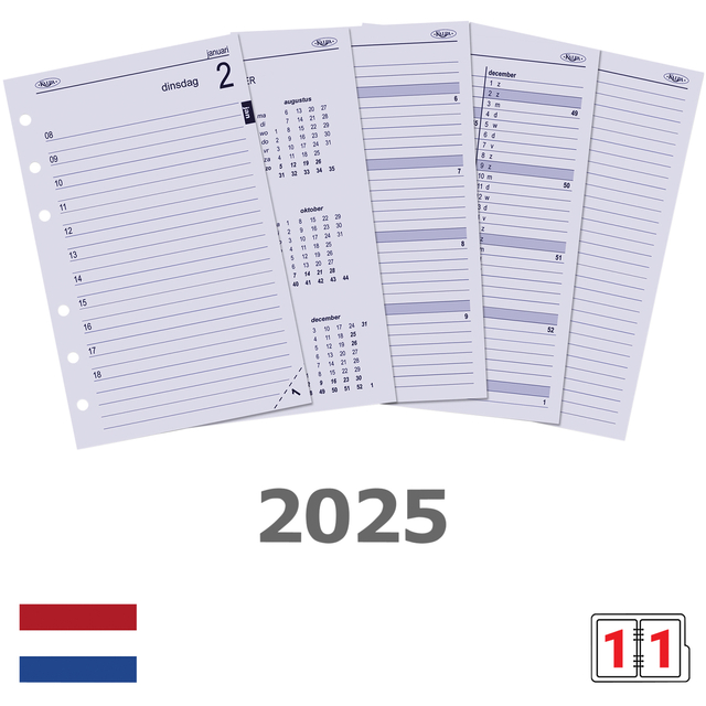 Agendavulling 2027 Kalpa Senior 1dag/1pagina