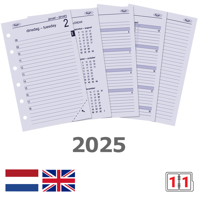 Agendavulling 2026 Kalpa Pocket 1dag/1pagina