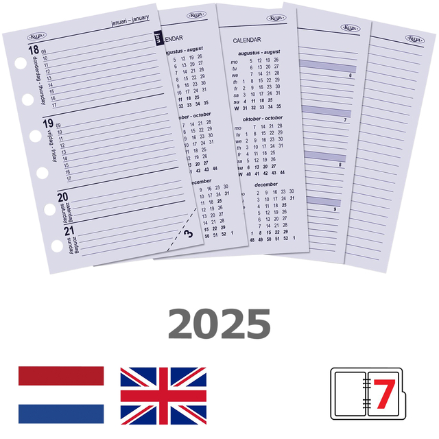 Agendavulling 2026 Kalpa Pocket 7dagen/2pagina's