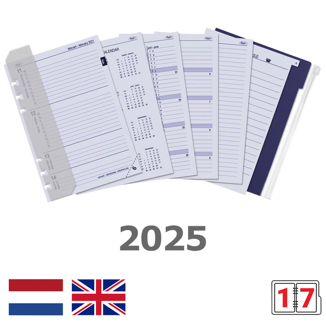 Agendavulling 2026 Kalpa A5 jaardoos 7dagen/2pagina's