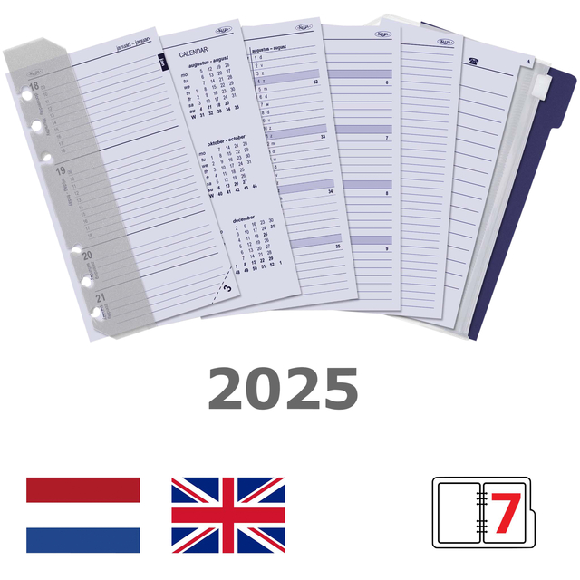 Agendavulling 2027 Kalpa Personal jaardoos 7dagen/2pagina's