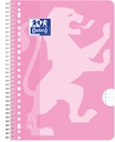 Collegeblok Oxford School A4+ lijn 23-gaats 160 pagina's 80gr roze