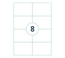 Etiket Qbasic A4 1.000 vel 105x74 mm 8000 labels