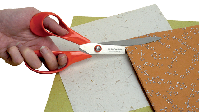 Schaar Fiskars Classic universeel 21cm links rood