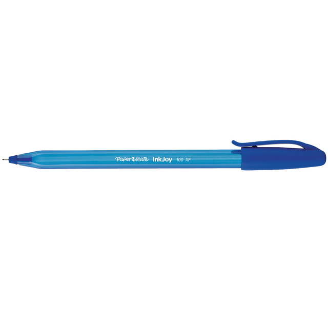 Balpen Paper Mate Inkjoy 100 ultrafijn blauw