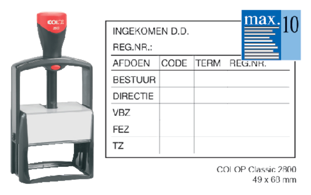 Tekststempel Colop Heavy Duty 2800 Classic Line personaliseerbaar