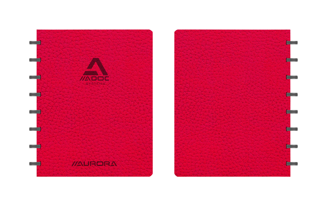 Schrift Adoc Business A5 ruit 5x5mm 144 pagina's 90gr rood
