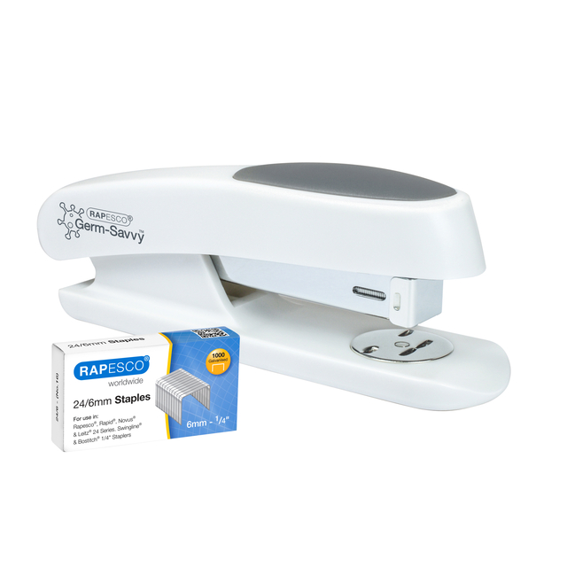 Nietmachine Rapesco Germ-Savvy Less Effort Eco Sting Ray antibacterieel wit