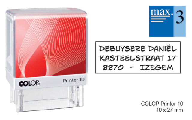 Tekststempel Colop Printer 10 personaliseerbaar