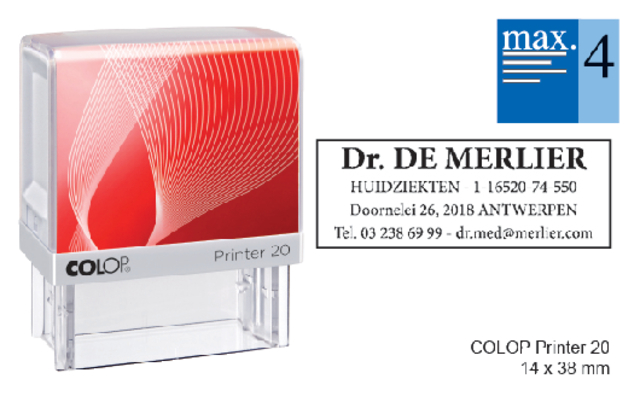 Tekststempel Colop Printer 20 personaliseerbaar rood