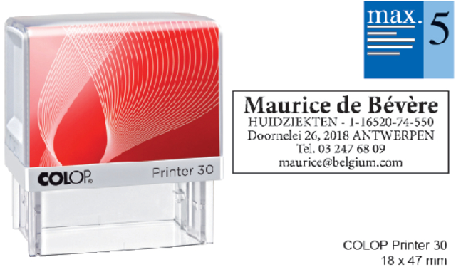 Tekststempel Colop Printer 30 personaliseerbaar rood