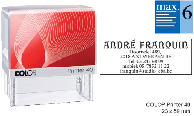 Tekststempel Colop Printer 40 personaliseerbaar rood