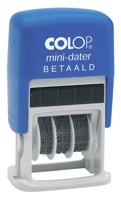 Woord-datumstempel Colop Printer Mini S 160/L betaald blauw