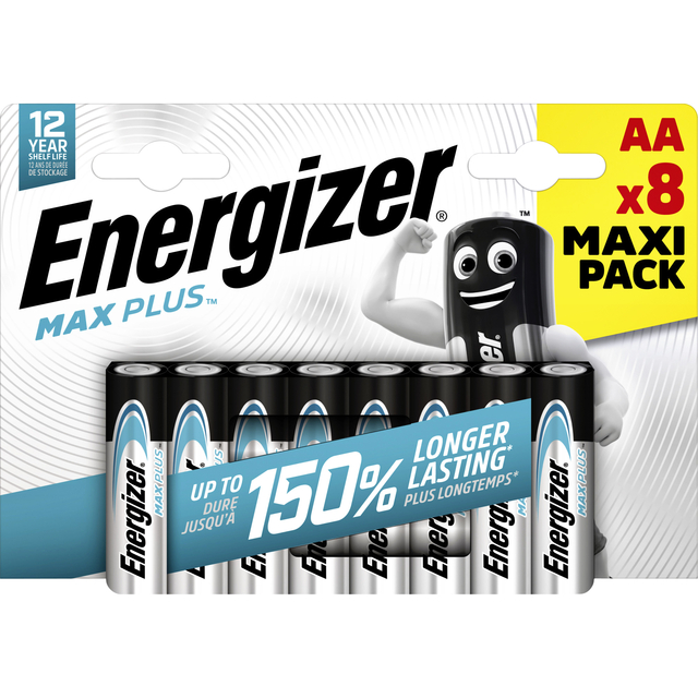 Batterij Energizer Max Plus 8x AA alkaline
