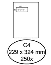 Envelop Quantore 229x324mm venster 4x11cm links zelfklevend 250 stuks