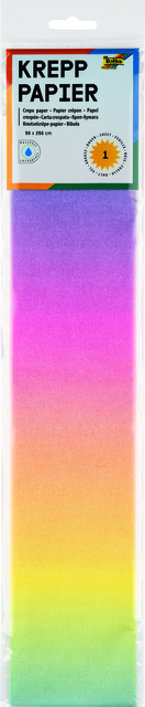 Crêpepapier Folia 50x250cm 10vel 1650 regenboog