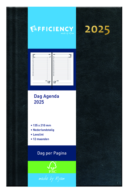 Agenda 2026 Ryam Efficiency Baladek 1dag/1pagina zwart