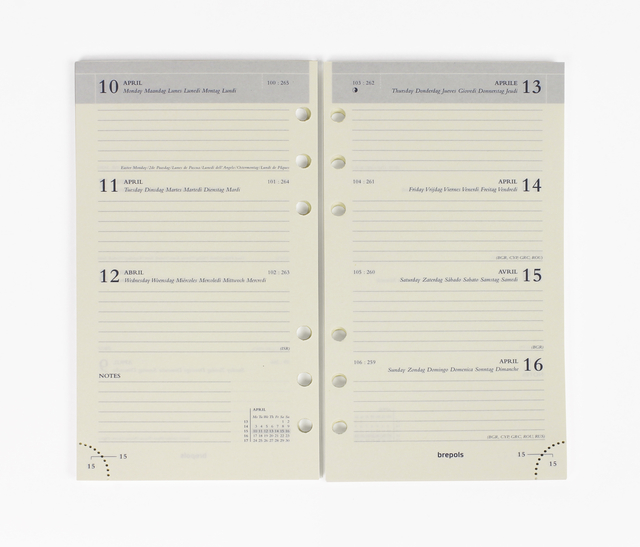 Agendavulling 2026 Brepols Brefax 17 7dagen/2pagina's