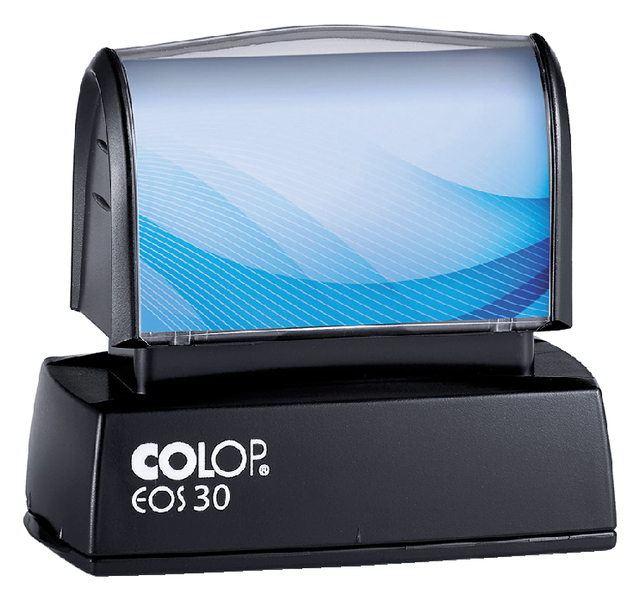 Tekststempel Colop EOS 30 flashtechnologie met stempelplaat