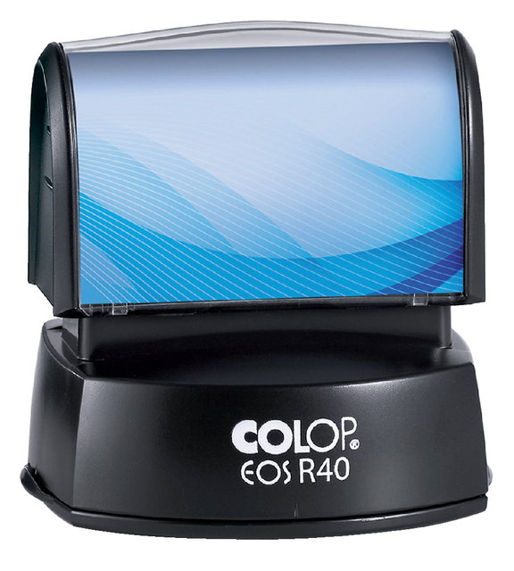 Tekststempel Colop EOS R 40 flashtechnologie met stempelplaat