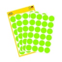 Etiket Avery Zweckform 3174 rond 18mm lichtgroen 96 etiketten