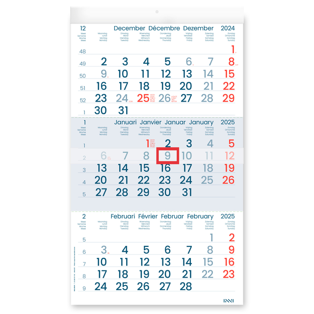 3-Maandskalender 2027 INNI Manager