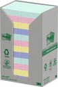 Memoblok Post-it 653-RPT 38x51mm rainbow pastel 24 stuks