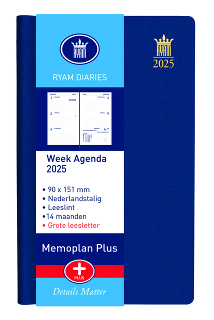 Agenda 2026 Ryam Memoplan 7 Plus Mundior 7dagen/2pagina's assorti