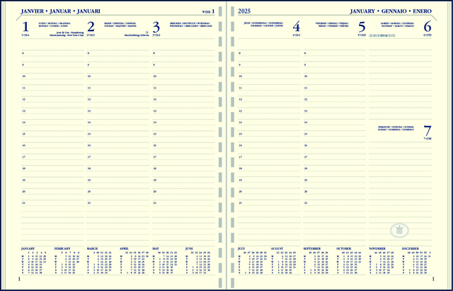 Agendavulling 2026 Ryam Executive A5 7dagen/2pagina's staand
