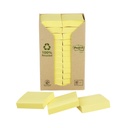 Memoblok Post-it 653 38x51mm recycled geel 24 stuks