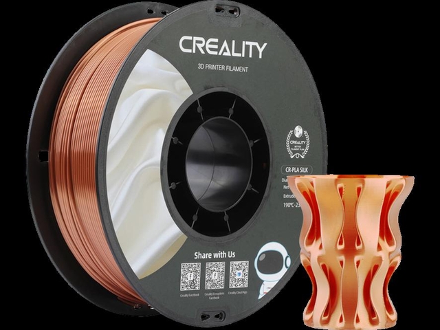 3D Filament Creality PLA 1.75mm Silk rood koper 1kg