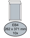 Envelop Quantore bordrug EB4 262x371mm zelfklevend wit 10 stuks