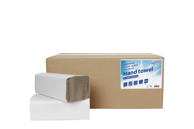 Handdoek Cleaninq z-vouw 1-laags 250x230mm 20x250vel naturel