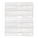 Letter set IEZZY voor letterbord 2x150 wit