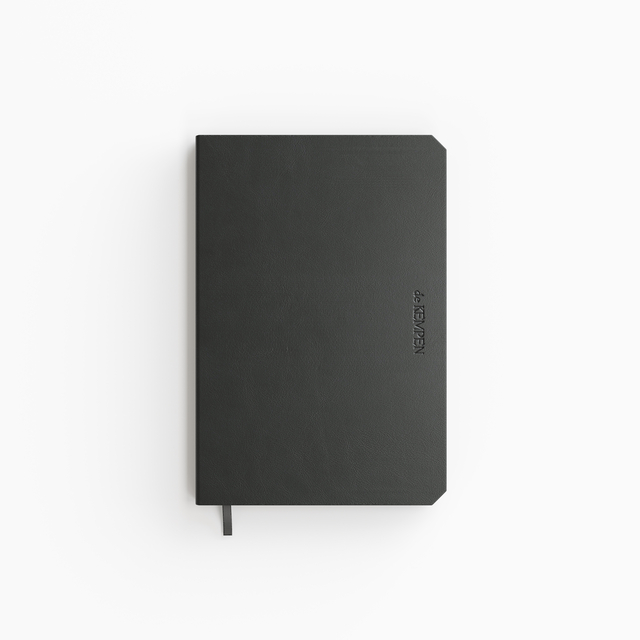 Notitieboek de KEMPEN Ashblack 110x160mm blanco 160 pag 90gr zwart