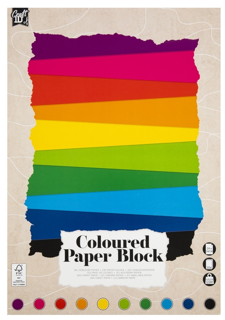 Hobbykarton CarftID 24x34cm 120-220gr 20 vel 10 kleuren