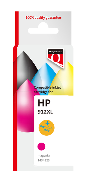 Inktcartridge Quantore alternatief tbv Hp 912XL 3YL82AE hc rood