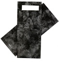 Bestekzakje IEZZY 190x85mm zwart gemarmerd met wit servet 500st