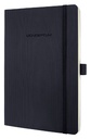 Notitieboek Sigel Conceptum Pure A5 194blz 80gr lijn softcover zwart