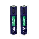 Batterij Trust USB-C oplaadbaar AAA 2 stuks