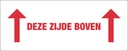 Waarschuwingsetiket IEZZY deze zijde boven 150mmx60mm 500 stuks