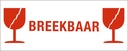 Waarschuwingsetiket IEZZY glas breekbaar 150mmx60mm 500 stuks