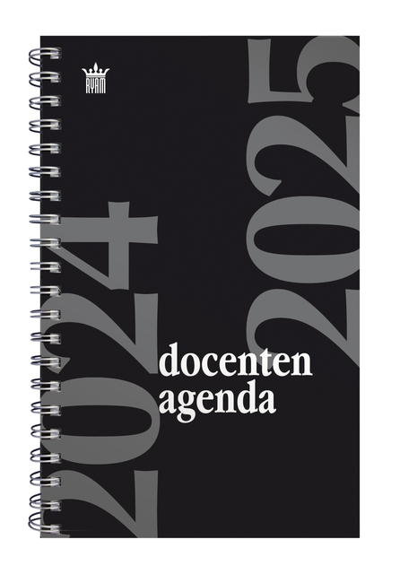 Schoolagenda 2025-2026 Ryam docenten 7dagen/2pagina's spiraal zwart