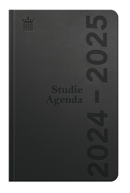 Schoolagenda 2025-2026 Ryam Studie DeLuxe 7dagen/2pagina's zwart