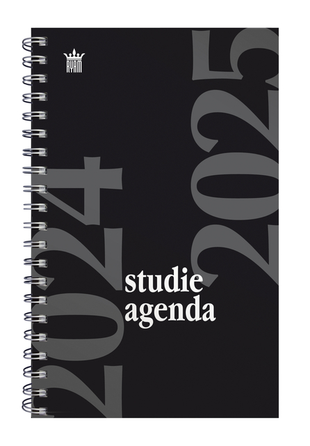 Schoolagenda 2025-2026 Ryam Studie 7dagen/2pagina's spiraal zwart