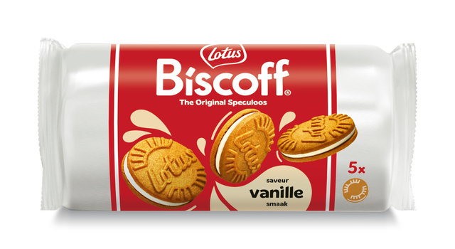 Koekjes Lotus Biscoff speculoos sandwich vanille 5 stuks
