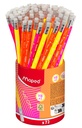 Potlood Maped Neon met gum assorti