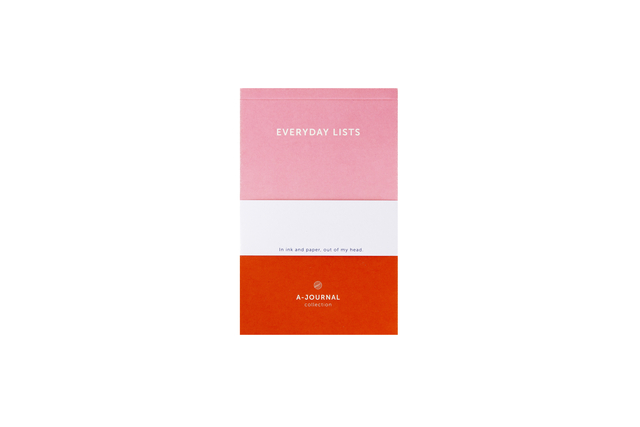 Notitieblok A6 roze/rood A journal lijn