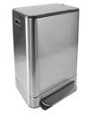 Afvalbak Desq pedaalemmer 40 liter RVS zilver