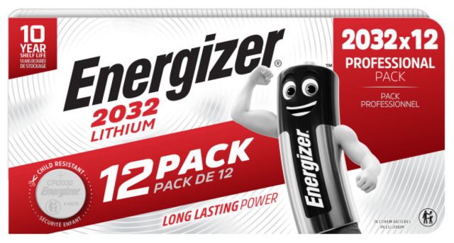 Batterij Energizer CR2032 Lithium 12st